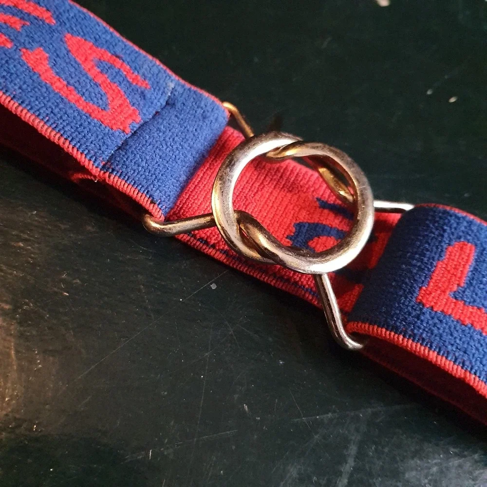 Vintage Universal City Studios Blue And Red ET Lives Stretchy Belt Movie Collect